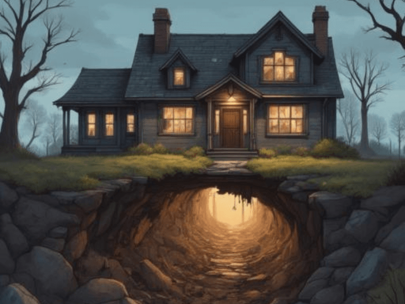 Las termitas como el tabaquismo, aunque no se vean te destruyen. En esta imagen la casa parece que esta bien pero los cimientos están  destrozados