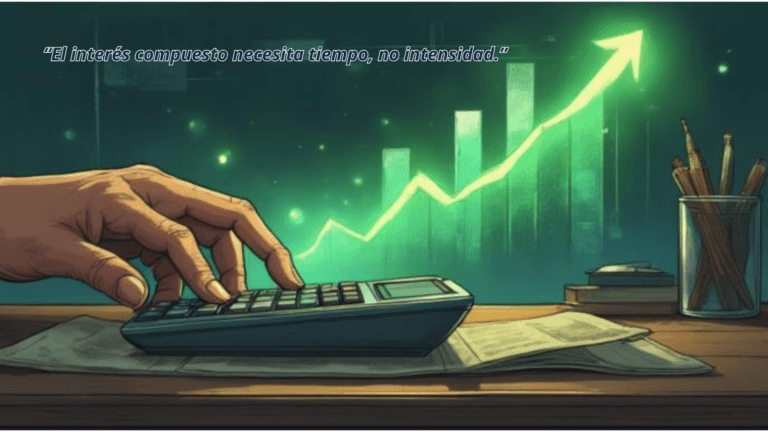 Calculadora de Interés Compuesto Real: La verdad sobre tu dinero (con Inflación) - Blog finanzas personales calculadora de interés compuesto proyectando una curva de crecimiento real.