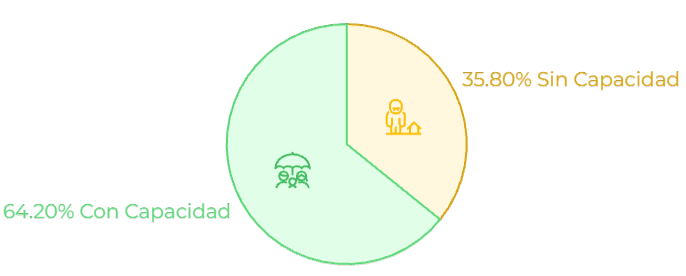 El Fondo de Supervivencia: Tu primer escudo de 1.000€ (y cómo lograrlo rápido) - Blog finanzas personales Gráfico circular del INE 2024 mostrando que el 35,8% de los hogares españoles carece de un fondo de supervivencia o capacidad para afrontar gastos inesperados.